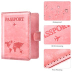 Passport Holder for Travel Essentials (Bright Pink / Magnetic Clasp)