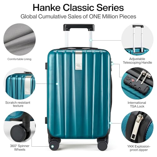 Luggage Sets 2 piece Carry On Luggage with Wheels PC Hard Shell Suitcases Lightweight Checked Travel Luggage Large Travel Suitcase Woman Men 20 (2 Pc Set (20/29) / Caribbean Blue)