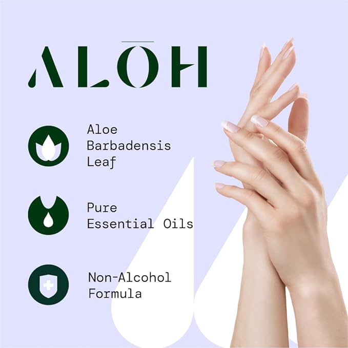 ALŌH Peppermint Eucalyptus + Aloe Sanitizing Hand Wipes - Image 6