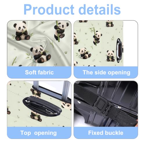 Panda Luggage Cover Washable Suitcase Protector Anti (Panda / S(20-22inch suitcase))