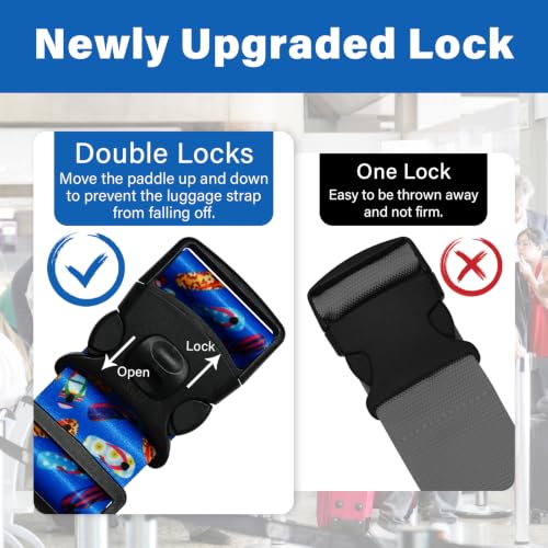 Luggage Straps for Suitcases (Blue Shoes)