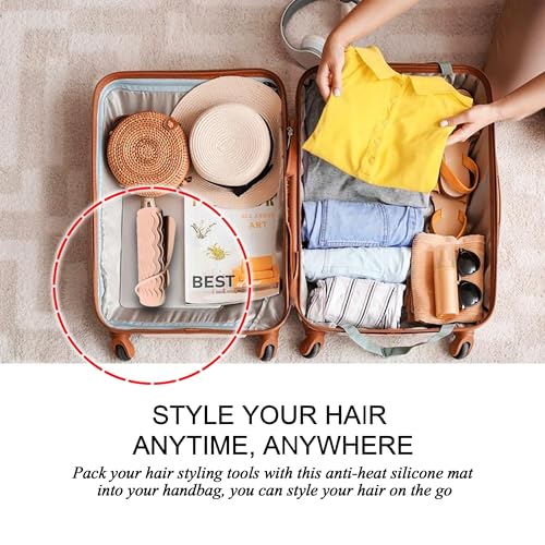 11" X 7.5" Large Size Heat Resistant Silicone Travel Mat for Hair Styling Tools