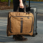 Polare Waxed Canvas Full Grain Leather Trim Garment Carry on Bag for Business Travel