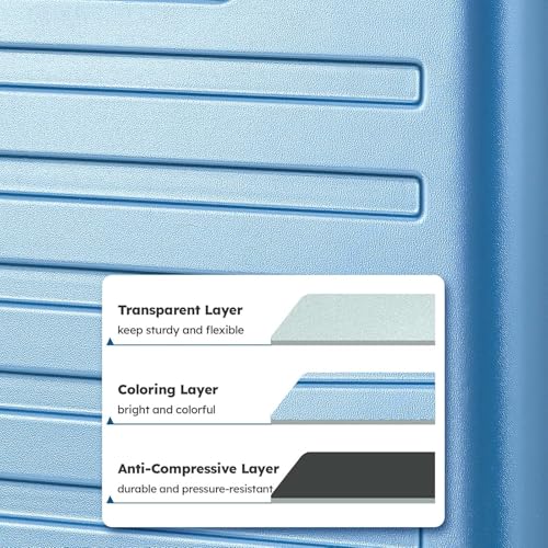 2pcs 20 28" Luggage Set (Ice Blue / 20/28 Inch)