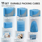 Packing Cubes for Travel (20 Azure Blue)