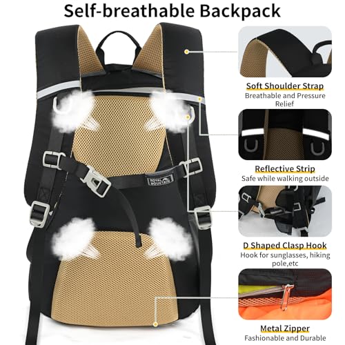 20L Hiking Backpack With Rain (Black2.0 / 20L)