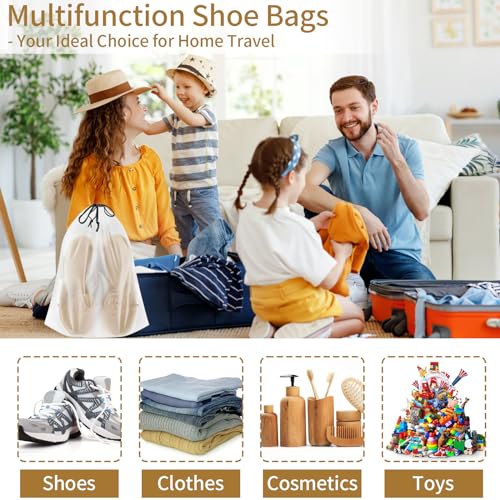 20 Pack Shoe Bags for Travel (Translucent)