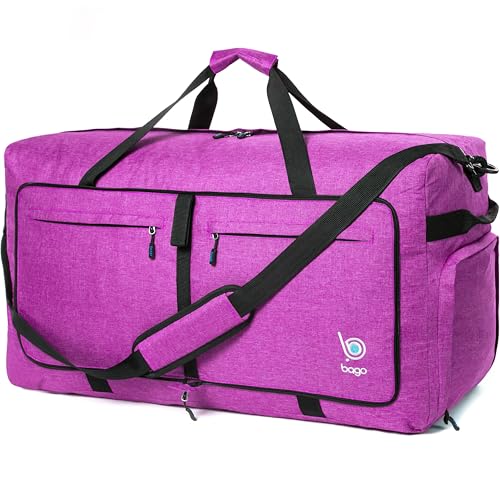 Travel Duffle Bag for Women & Men. Large Duffel Bag for Traveling Camp (100L / SnowPink)