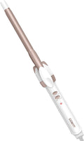 Conair Double Ceramic ½-Inch Curling Iron, ½-Inch Barrel Creates Spiral Curls, Hair Curler for Use on Short to Medium Hair, White/Rose Gold