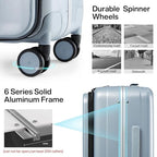20 Inch Carry On Luggage Hard Shell Suitcases with Wheels Luggage Suitcase Travel Luggage for Women Men Rolling Luggage Bags for Business Trip Weekender (20 Inch / Grey Upgrade)