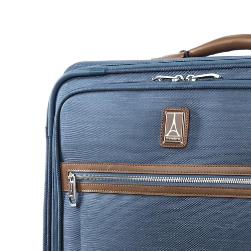 Platinum Elite Checked Luggage Spinner (Checked-Medium 25-Inch / Coastal Blue)