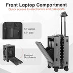 Carry On Luggage 22x14x9 Airline Approved Aluminum Frame, 20 Inch Hard Shell - Image 2
