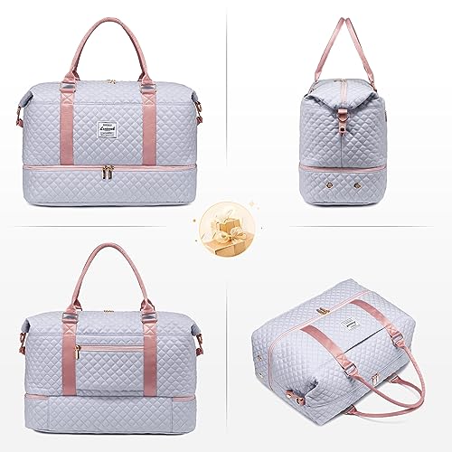 Travel Duffle Bag (Silver Grey / Large-2 Pcs)