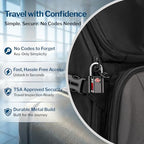 Small Size TSA Approved Luggage Locks (Black 8 Pack)