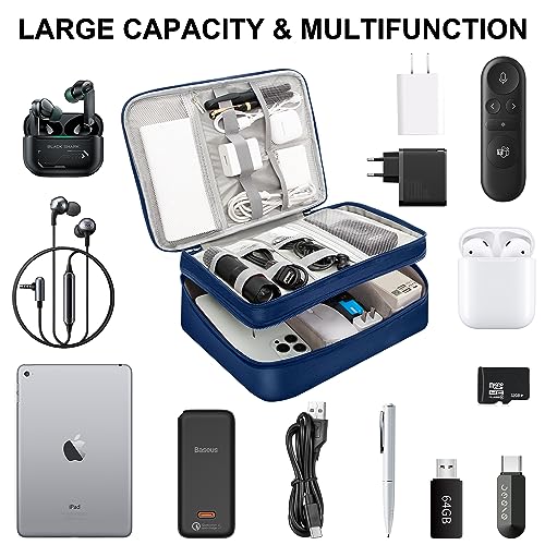 Electronic Organizer Travel Case (zipper-blue)