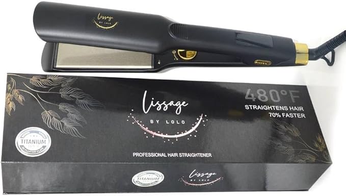 Professional Hair Straightener 1.5'' - Titanium Flat Iron Adjustable up to 450°F