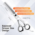 Professional Hair Thinning Scissors 6'' Barber Texturizing Shears with Sharp Razor Edge 440C Thinner Hair Scissors with Ergonomic Design for Salon and Home User (Thinning / 6 inches)