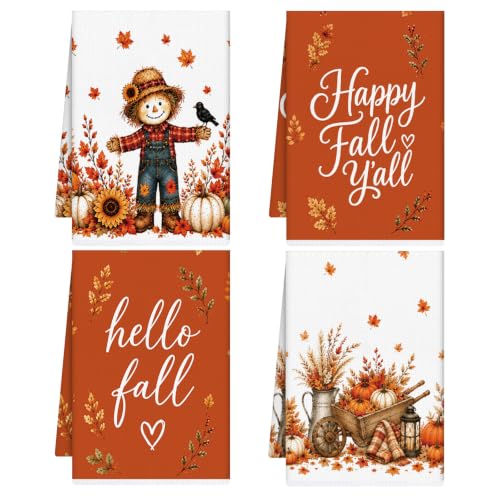Fall Scarecrow Kitchen Towels 4 PCS
