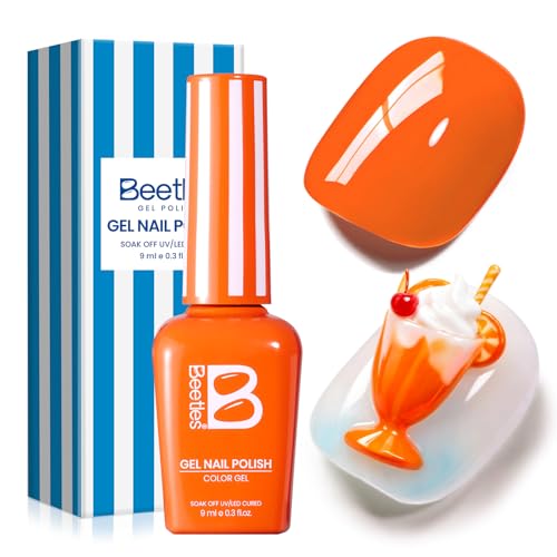 beetles Orange Gel Polish (M - Coral Orange | Citrus Pop)