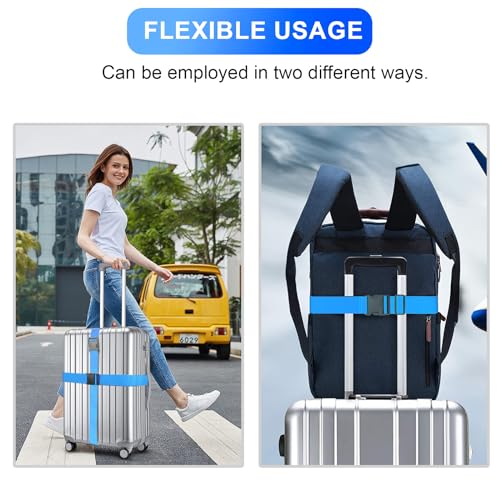 Luggage Straps for Suitcases TSA Approved (Blue)