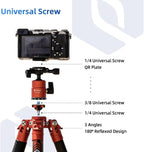 Fotopro Carbon Fiber Tripod 60 Inch 360 Degree Ball Head Quick Release Plate - Image 6
