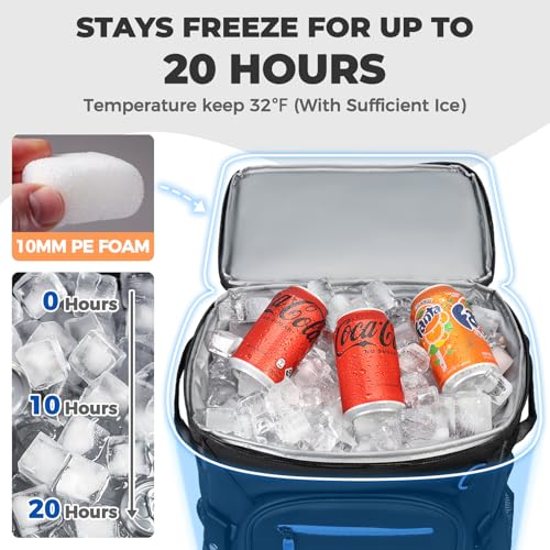 Backpack Cooler Insulated Waterproof Leakproof Lunch Bag 36 Cans (Black - 36 Cans)