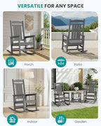 Outdoor Rocking Chair Set of 6 (Dark Gray / 6 Packs)