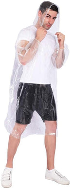 Rain Ponchos, with Drawstring Hood （10 Pack） Emergency Disposable Rain Ponchos - Image 4