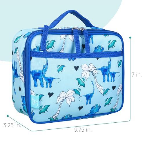 JumpOff Jo Insulated Lunch Box (9.75 x 7 x 3.25 inches / Blue Dino)