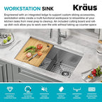 Stainless Steel 30 in Double Bowl Undermount Kitchen Sink KWU112 (Stainless Steel / 30 Inch / Double Bowl Sink)