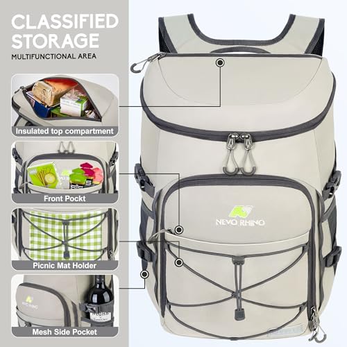 Backpack Cooler (2025-Light Gray-36Cans / 36 Cans)