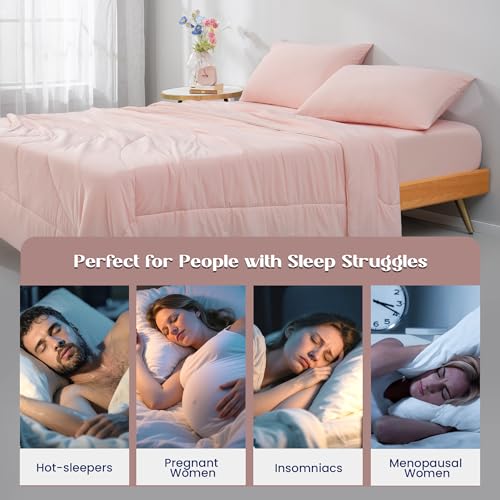Temperature Regulating Comforter (Blush Pink / Premium Queen (90"x90"))