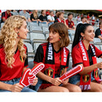 Game Day Earrings Football Baseball Earrings for Women Sports Team Heishi Hoop Earring Football Accessories Outfits Cheer Mom Essentials Fall Sports Must Haves Cheer Gifts (Red Black)