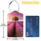 2 Pack Luggage Tags for Suitcases (Stunning Lavender Field)