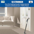 Super Heavy Duty Metal Door Stoppers Bar with 3000+lbs Strength Adjustable Door Security Bar for Home Security Residential (Gunmetal Gray Finish)