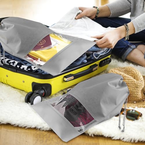 Grey Travel Shoe Bags (Grey / 5 Pack)