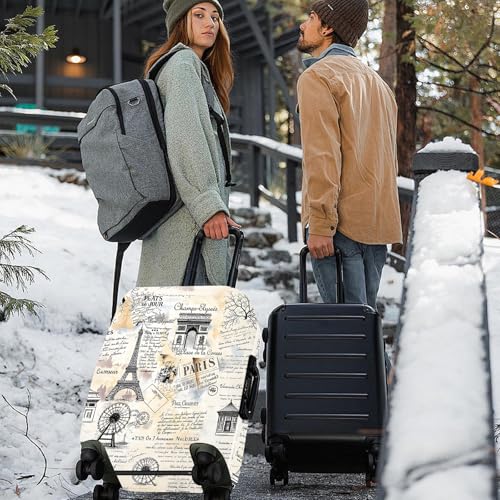 Paris Luggage Cover (#141 / XL(fits 32-34Inch suitcase))