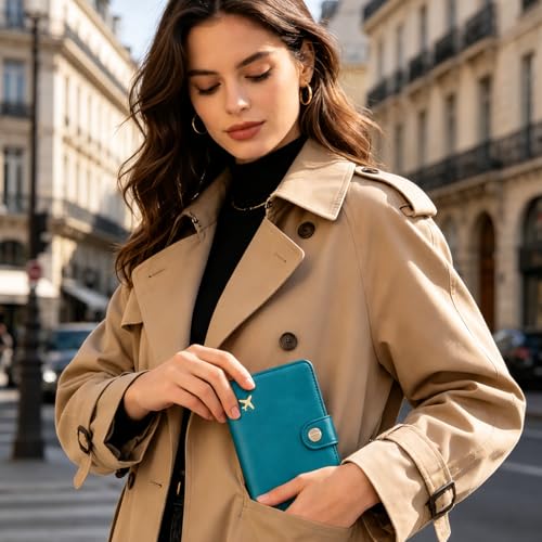 Passport Holder RFID Blocking Travel Wallet (Green)