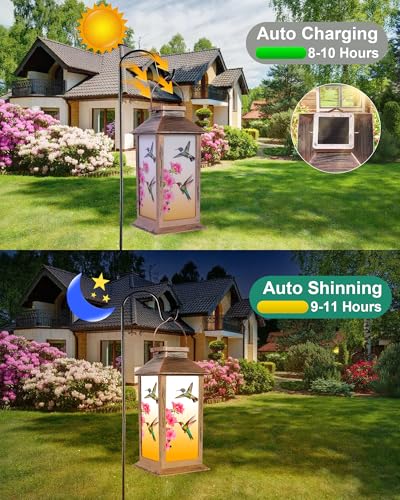 Solar Lanterns Outdoor Waterproof Garden Decor Birthday Gifts for Women Mom Grandma Sister