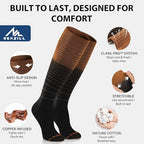 Copper Compression Dress Socks for Women & Men (Small-Medium / [3-pairs] White/Purple/Red)