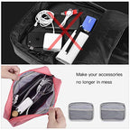 2 PACK Accessories Bag for Women Ladies Travel Organizer (Pink)