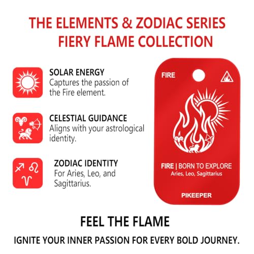 Fire Zodiac Luggage Tag (Red)