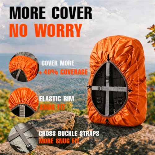 Backpack Rain Cover (Orange / Middle (for 30-40L backpack))