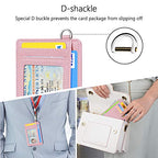 Slim Minimalist Wallet RFID Credit Card Holder for Men (small / Saffiano Pink)