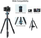 Camera Tripod, Adjustable Height from 17" to 68" Professional Stand - Image 5