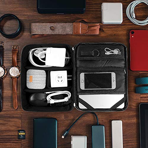 Travel Electronics Organizer (Charcoal black)