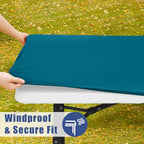 2 Pack Rectangle Spandex Fitted Table Cloth (Peacock Blue / 60" x 30" (Rectangular))