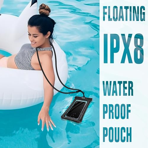 IP68 Waterproof Phone Pouch 2 Pack (Aqua Green Black 2 pack)