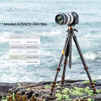 62" Carbon Fiber Camera Tripod (Black Orange)
