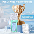 IPX8 Waterproof Phone Pouch 2 Pack (Light and Deep Green 2 pack)